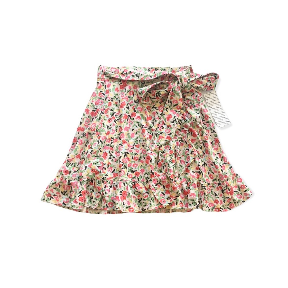 🌸New🌸 Urban Outfitters Floral Belted Toni mini Skirt Sz Xsmall NWT - Picture 2 of 9